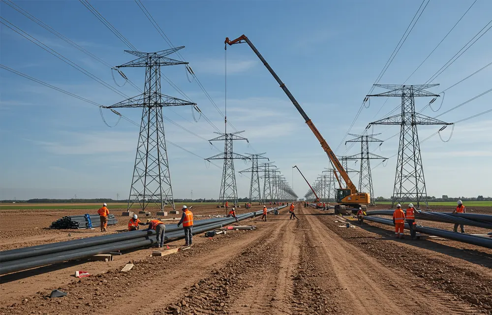 power transmission line construction