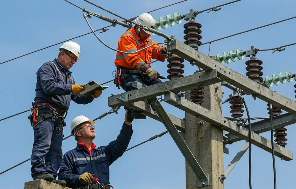 high-voltage transmission line maintenance