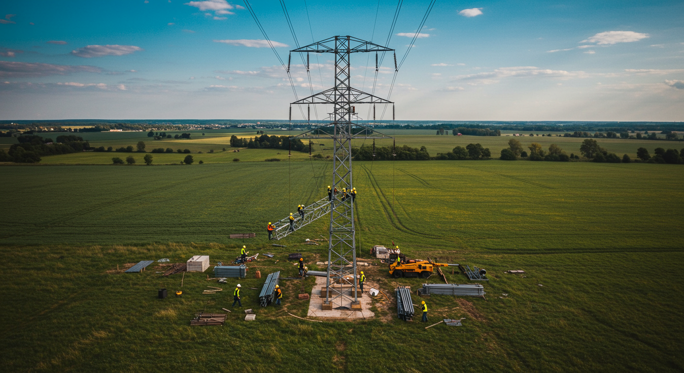 electric tower installation