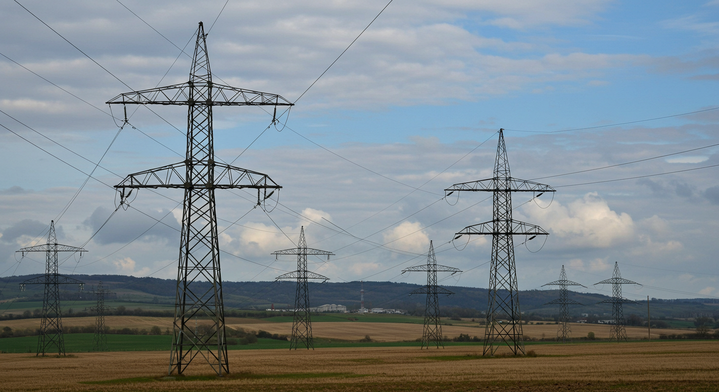 electrical distribution towers