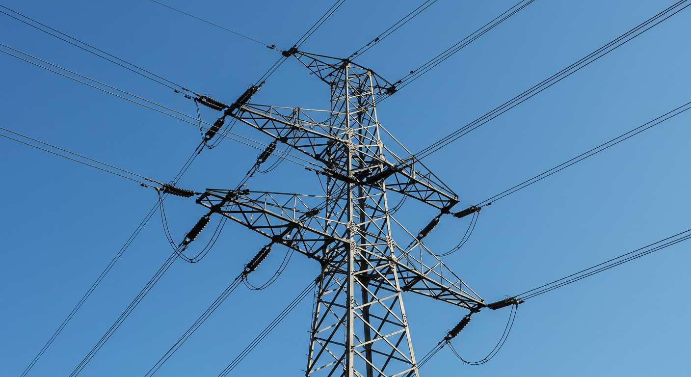 electrical transmission lines and towers