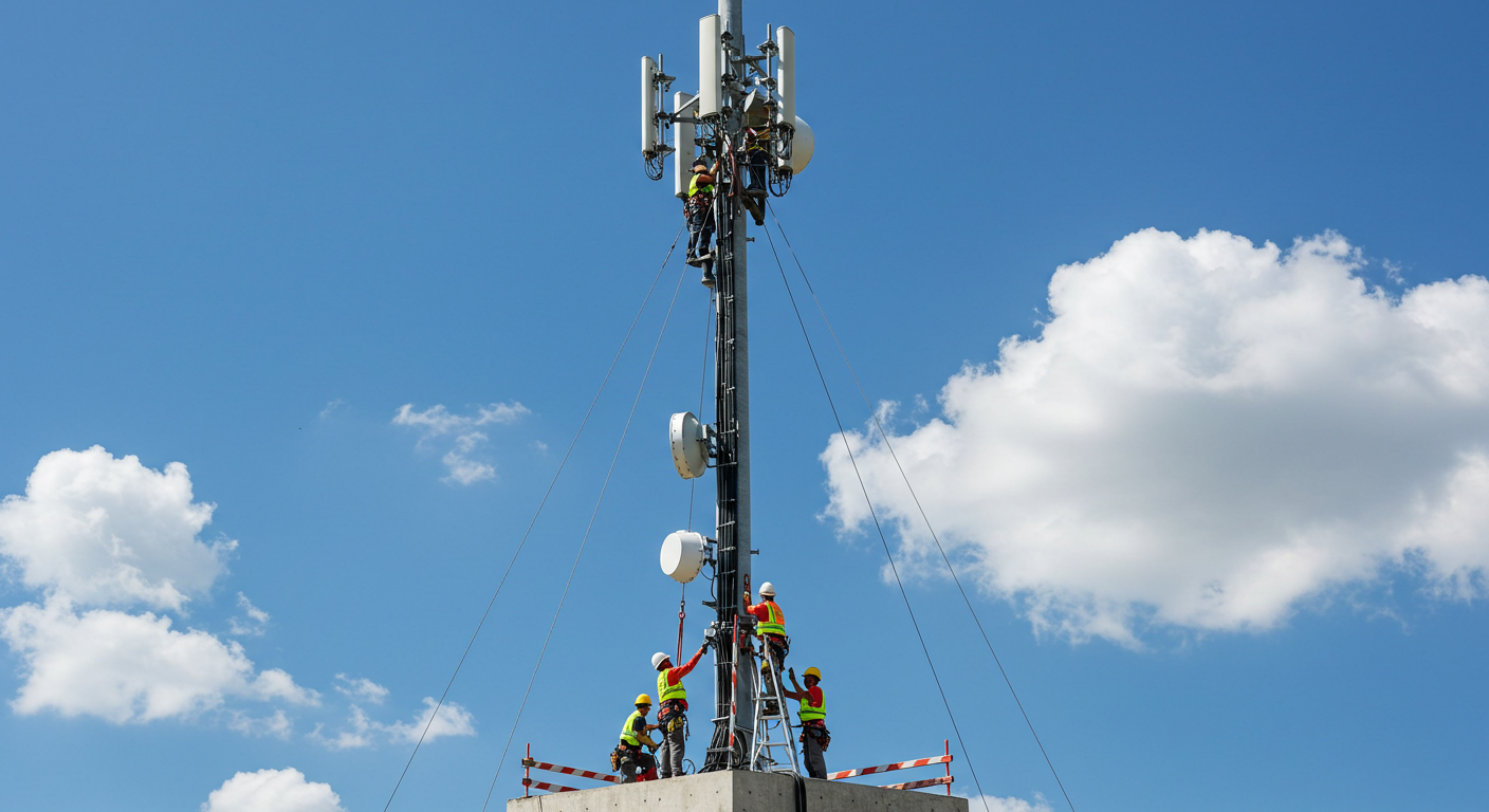 Monopole tower installation